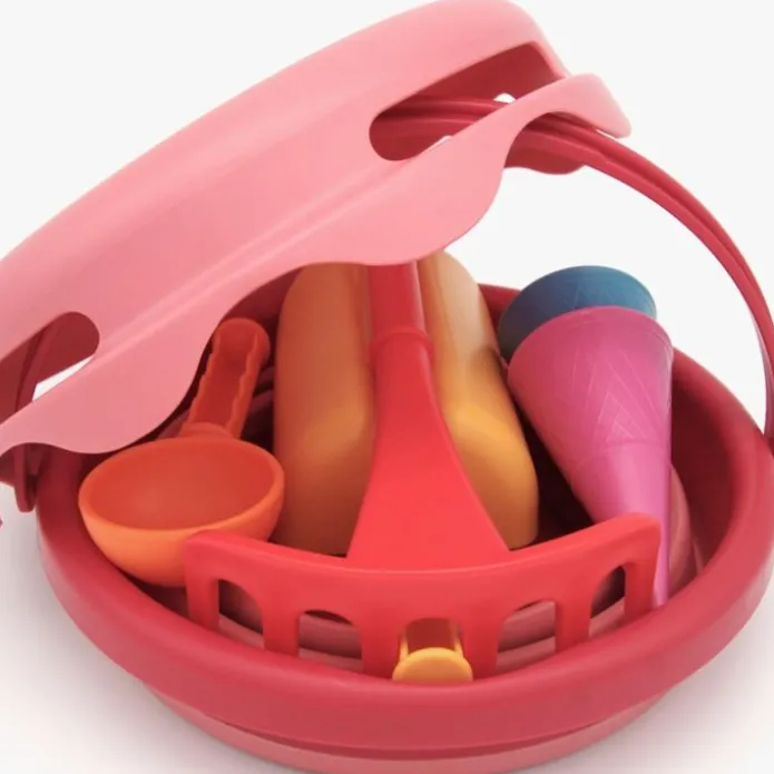 Set de playa compacto coral con 7 piezas - CompacToys