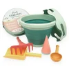 Set de playa compacto verde con 7 piezas Bioplástico - CompacToys