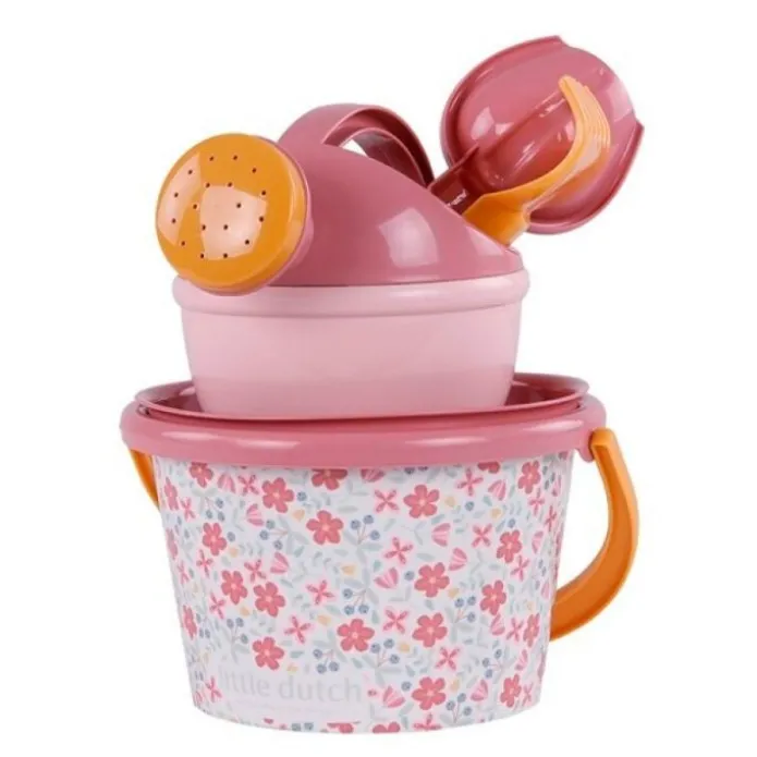 Set de playa rosa con flores - Little Dutch