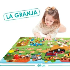 Set de 4 puzles flexibles cooperativos: La granja - Akros