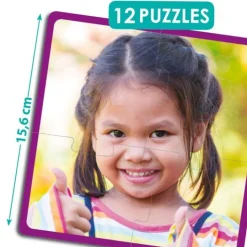 Set de 12 puzles: niños felices del mundo - Akros