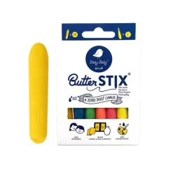 Set de 12 tizas de colores sin polvo y portatizas Butter Stix - Jaq Jaq Bird