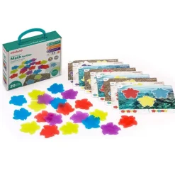 Set de 20 tortugas de colores translúcidos y tarjetas de actividades - Miniland