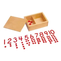 Set números y contadores de madera - Montessori