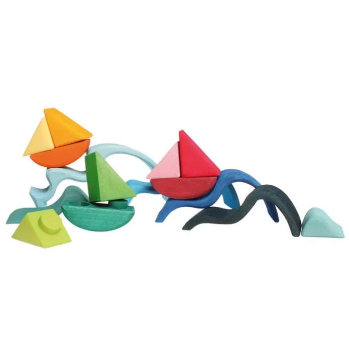 Set 6 olas de mar de madera - Grimm's