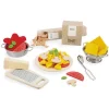 Set para platos de pasta de madera y fieltro 58 piezas - Janod