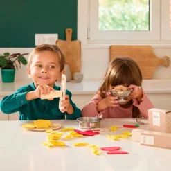 Set para platos de pasta de madera y fieltro 58 piezas - Janod