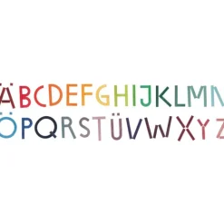 Set 77 piezas letras abecedario de madera magnéticas - Grimm's