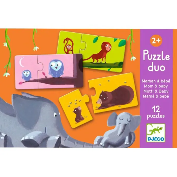 Set 12 puzles Duo Mama y Bebé 24 piezas - Djeco