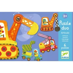 Set 6 puzles Duo Vehículos 12 piezas - Djeco