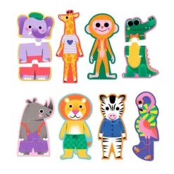 Set 8 puzles Trío Animales Sabana 24 piezas - Djeco