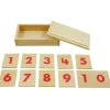 Set 10 tarjetas de madera números - Montessori