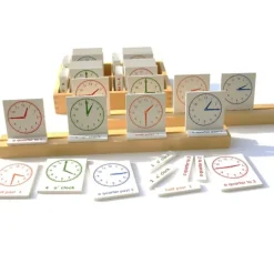 Set 48 tarjetas horas del reloj en inglés - Montessori