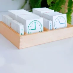 Set 48 tarjetas horas del reloj en inglés - Montessori