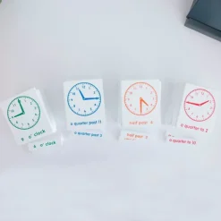Set 48 tarjetas horas del reloj en inglés - Montessori