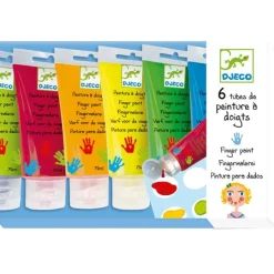 Set 6 tubos de pintura de dedos - Djeco