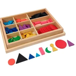 Símbolos gramaticales de madera con caja - Montessori