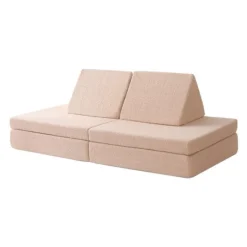 Sofá modular de espuma Teddy Beige para motricidad, juego libre y construcción - Hakuna Matte