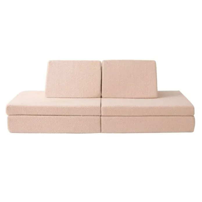 Sofá modular de espuma Teddy Beige para motricidad, juego libre y construcción - Hakuna Matte