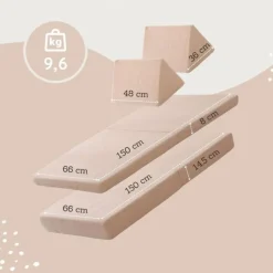 Sofá modular de espuma Teddy Beige para motricidad, juego libre y construcción - Hakuna Matte