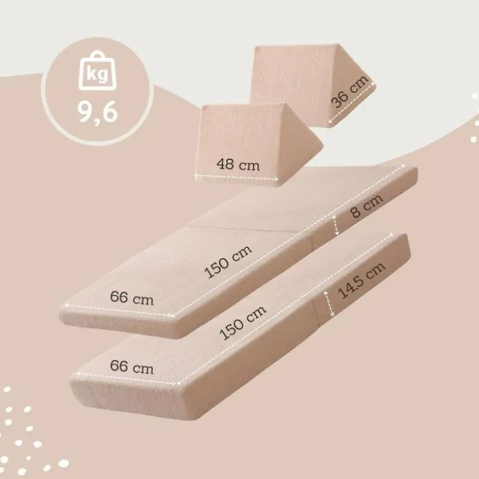 Sofá modular de espuma Teddy Beige para motricidad, juego libre y construcción - Hakuna Matte