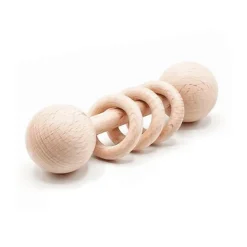 Sonajero de madera con anillas - Montessori