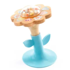 Sonajero de madera flor con ventosa BabySwip - Djeco