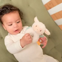 Sonajero de peluche con anillo Oveja - Little Dutch