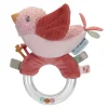 Sonajero de peluche con anillo Pajarito - Little Dutch