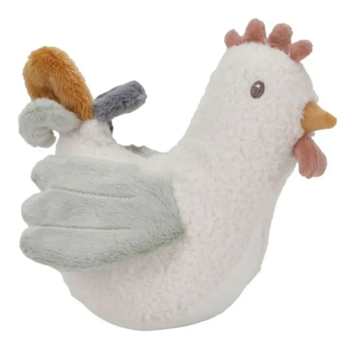 Sonajero tentetieso balanceante de peluche Gallina - Little Dutch