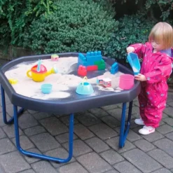 Soporte ajustable azul para bandeja sensorial Mundo Activo - Tuff Tray