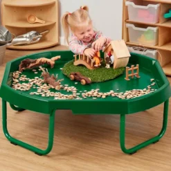 Soporte ajustable verde para bandeja sensorial Mundo Activo - Tuff Tray