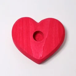 Soporte de madera corazón para figuras y velas - Grimm's