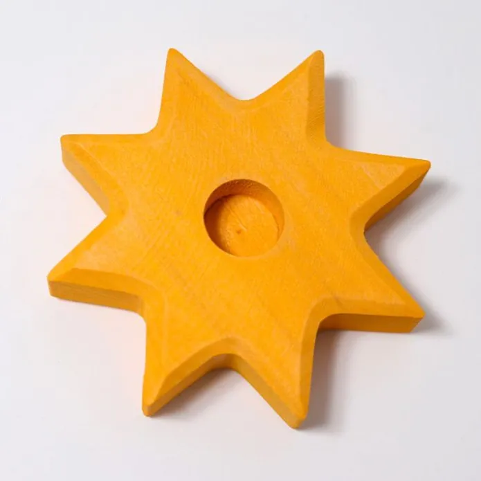Soporte de madera estrella para figuras y velas - Grimm's