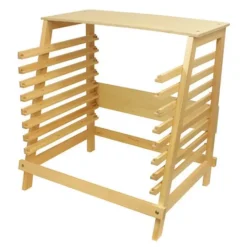 Stand de madera para 8 puzles de mapas - Montessori