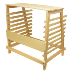 Stand de madera para 8 puzles de mapas - Montessori