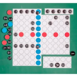Tabla del 100 magnética con números, signos y fichas - Wissner