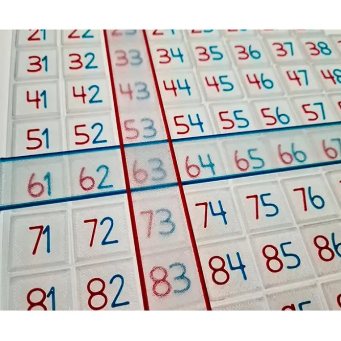Tabla del 100 Montessori translúcida - Sumando Momentos