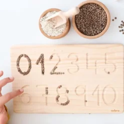 Tabla de madera para grafomotricidad números - Ösbru
