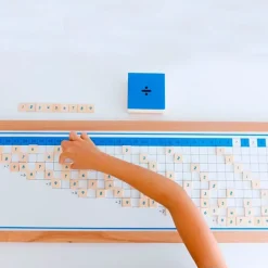 Tablas de dedos y control de divisiones enmarcadas - Montessori