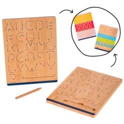 Tablas de madera para grafomotricidad reversibles Educate (2) - Small Foot