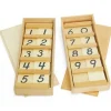 Tablas de seguín con 2 cajas de madera - Montessori