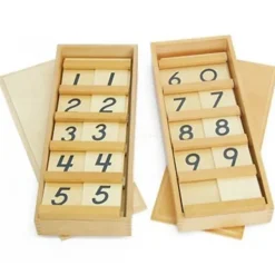 Tablas de seguín con 2 cajas de madera - Montessori