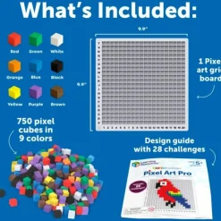 Tablero con cubos de espuma Pixel Art STEAM - Learning Resources