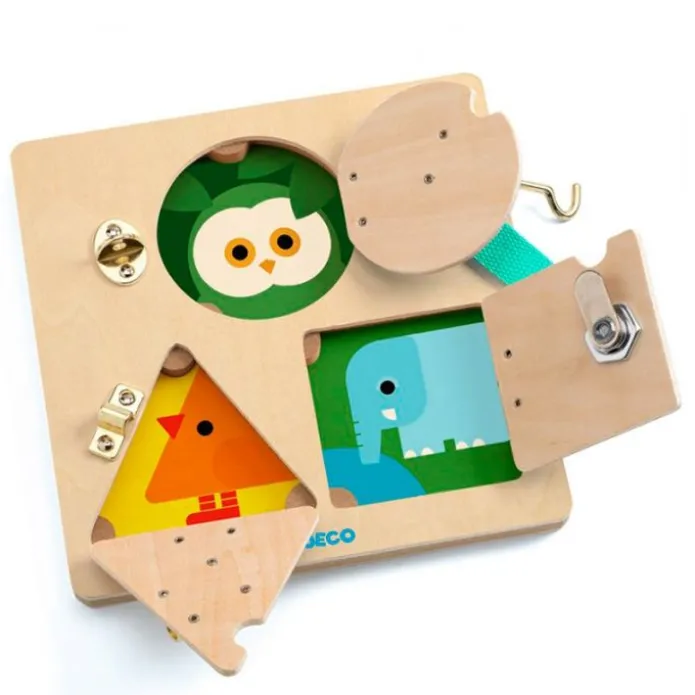 Tablero de madera con cierres LockBasic - Djeco