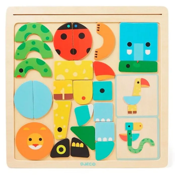 Tablero de madera magnético GéoBasic Animales - Djeco