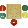 Tablero de madera para fracciones con geometría - Montessori