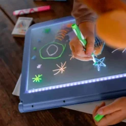 Tableta de luz portátil doble cara Kidydraw Pro azul Manga - Kidywolf