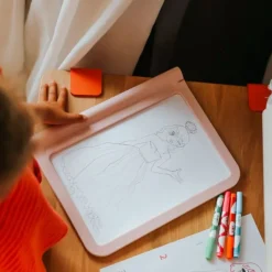 Tableta de luz portátil doble cara Kidydraw Pro rosa fashion - Kidywolf