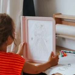 Tableta de luz portátil doble cara Kidydraw Pro rosa fashion - Kidywolf